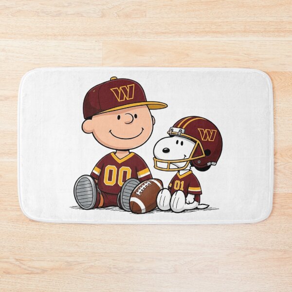 Item preview, Snoopy And Charlie Brown Washington Commanders Football Fan designed and sold by DamianRoy88.