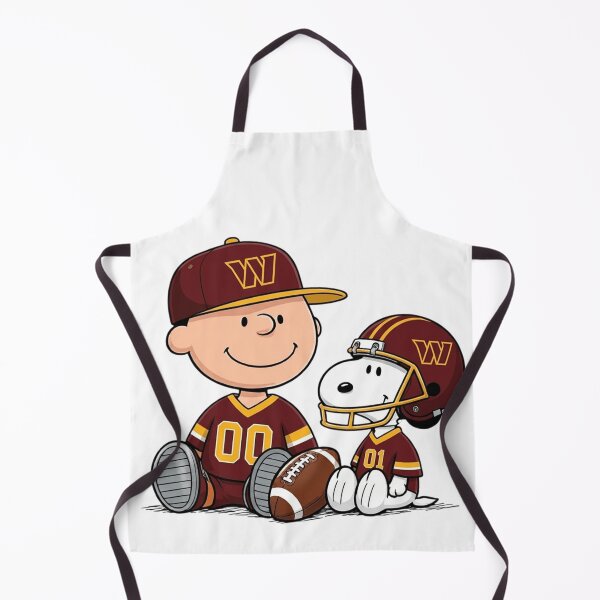 Aperçu de l'œuvre Snoopy et Charlie Brown, fans de football des Washington Commanders créée et vendue par DamianRoy88.