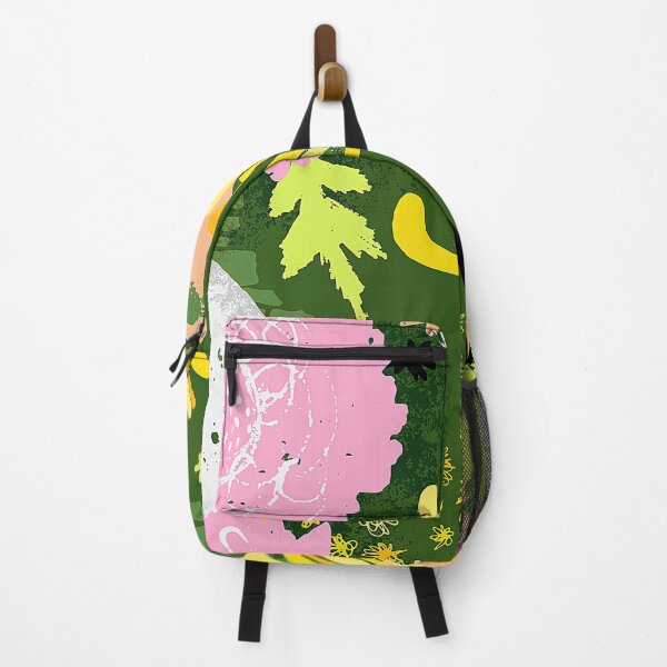 Item preview, Pink, Green And Yellow Abstract Floral And Leaves designed and sold by DEC02.