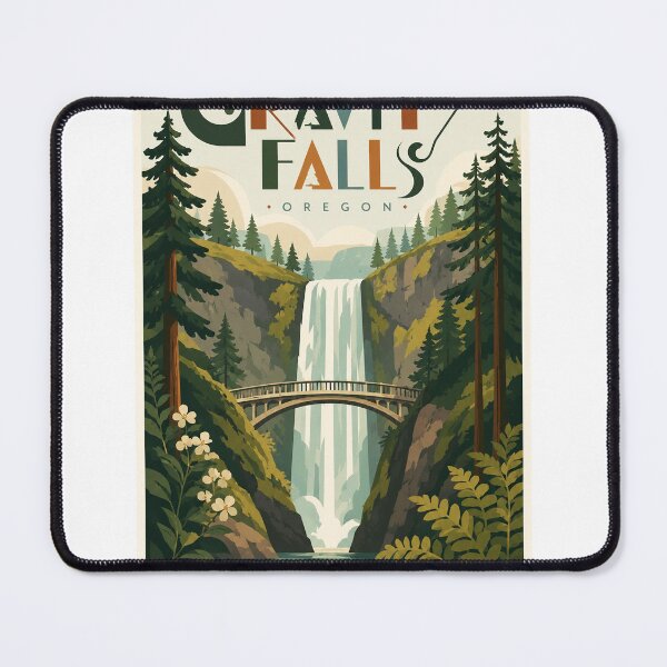 Item preview, Gravity Falls Oregon Waterfall Gorge and Pacific Northwest Forest designed and sold by StampMyPassport.