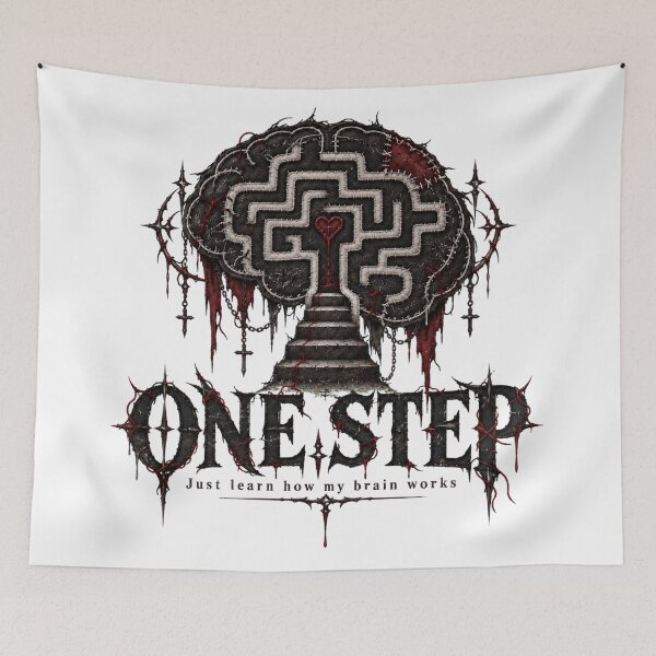 Item preview, One Step – Gothic Stitched Brain Maze Graphic designed and sold by Beastkorpze.