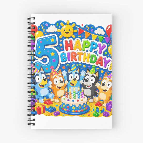 Item preview, Five Canine Friends 5Th Birthday Celebration  designed and sold by Blood-Tea.