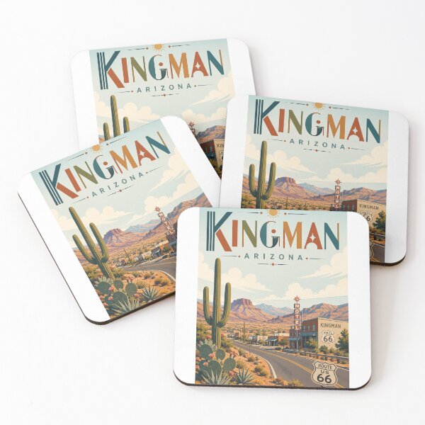 Item preview, Kingman Arizona Route 66 Desert Highway and Mojave Landscape designed and sold by StampMyPassport.