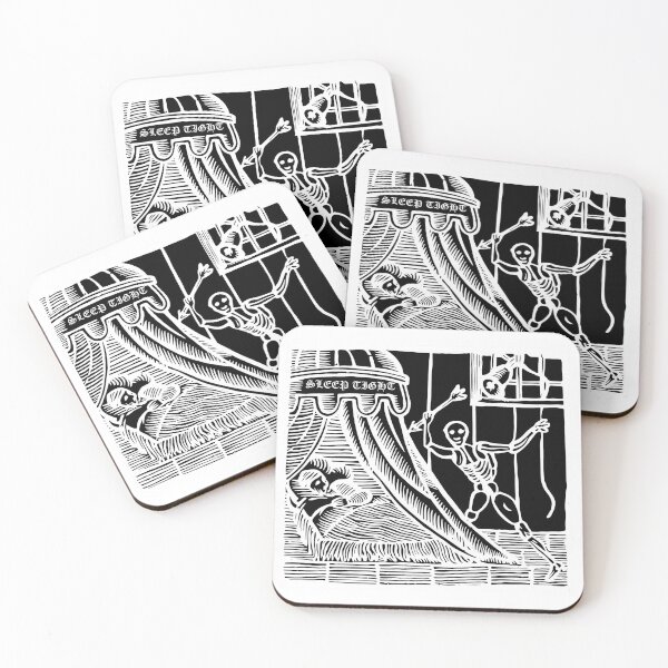 Item preview, Skeleton Awakens Sleeper Woodcut  designed and sold by JACKOBMSTRONG.