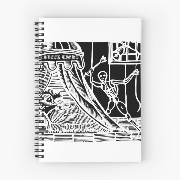 Item preview, Skeleton Awakens Sleeper Woodcut  designed and sold by JACKOBMSTRONG.