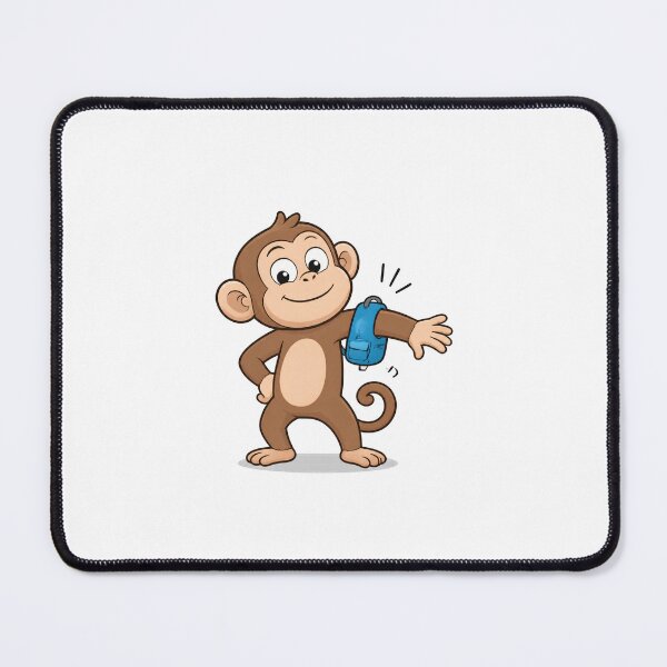 Item preview, Funny Monkey With Tiny Backpack | Cute Travel Animal designed and sold by Catchy-Couture.