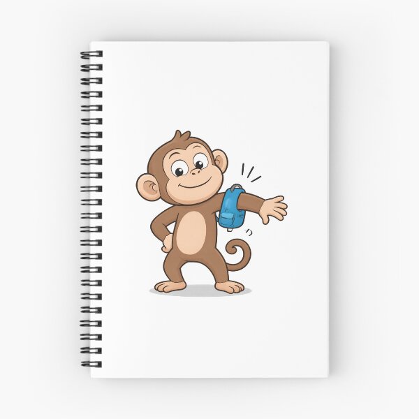 Item preview, Funny Monkey With Tiny Backpack | Cute Travel Animal designed and sold by Catchy-Couture.