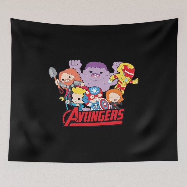 Item preview, Chibi Hero Group 'AVONGERS' Cartoon  designed and sold by ZoeDaugherty.