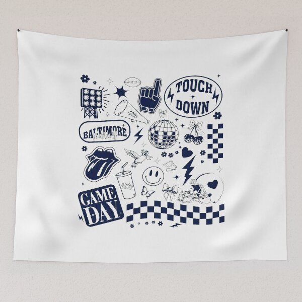 Item preview, Retro Football Game Day Collage Design designed and sold by Flessner97.