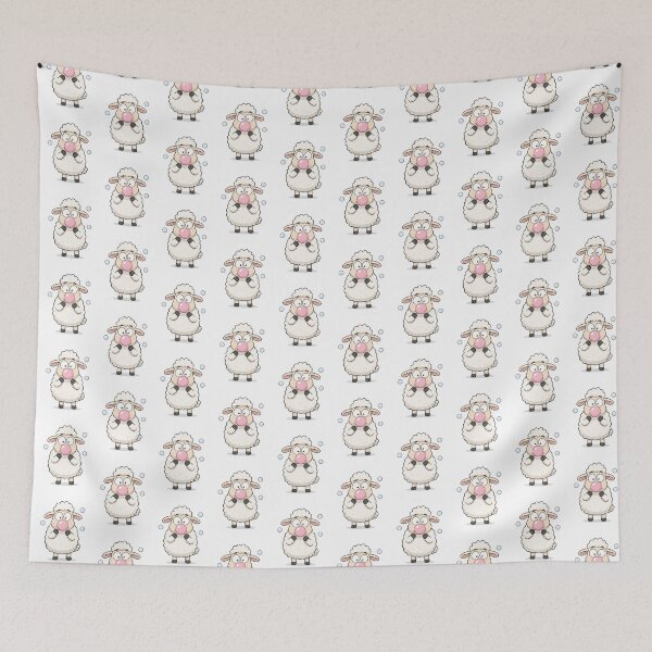 Item preview, Funny Sheep With Balloon Nose | Cute Farm Animal designed and sold by Catchy-Couture.