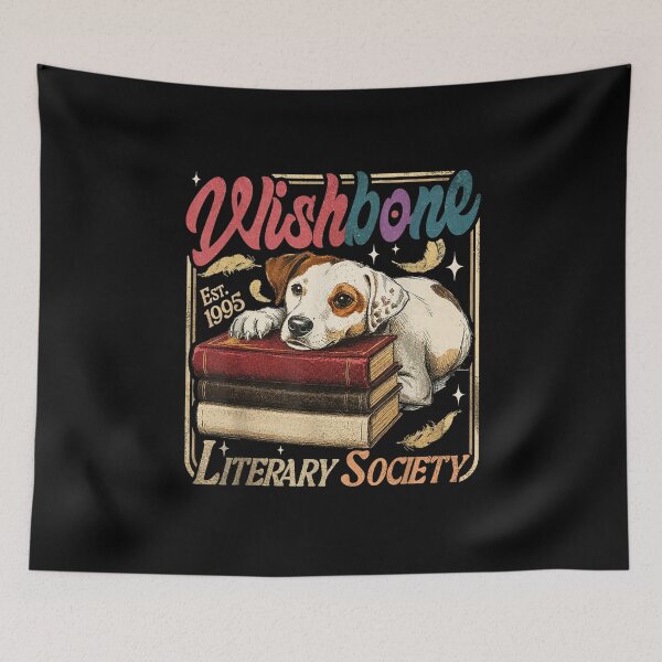 Item preview, Wishbone Literary Society Est 1995 Book Lover Dog Vintage  designed and sold by MassonCalepon.