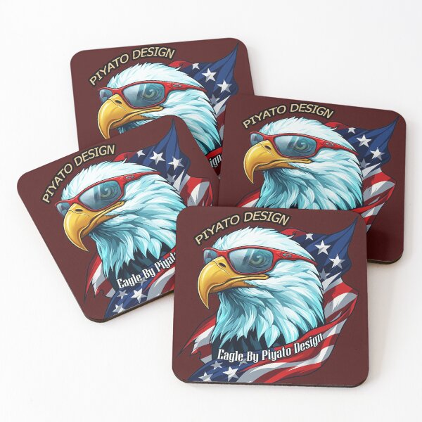 Item preview, American Bald Eagle with Sport Sunglasses & US Flag – Eagle Eye Graphic. designed and sold by PIYATO941DESIGN.