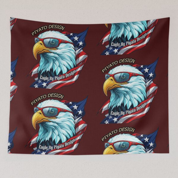 Item preview, American Bald Eagle with Sport Sunglasses & US Flag – Eagle Eye Graphic. designed and sold by PIYATO941DESIGN.