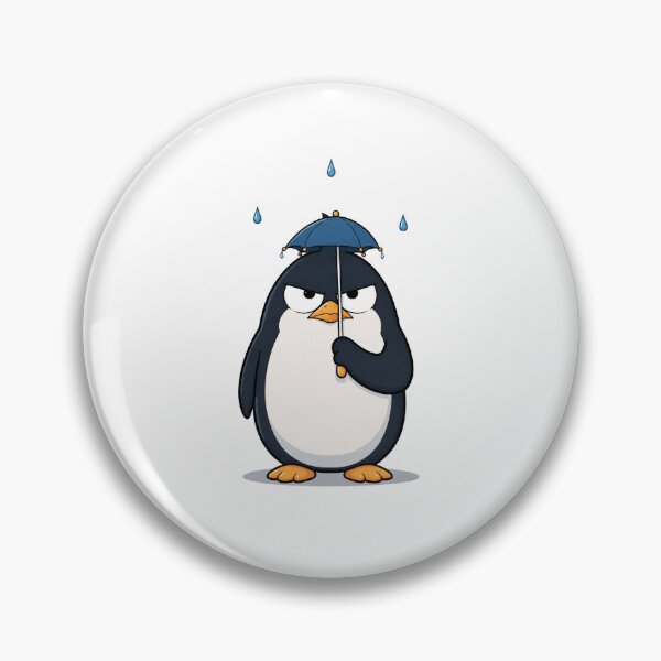 Item preview, Funny Penguin With Tiny Umbrella | Cute Rainy Day Design designed and sold by Catchy-Couture.