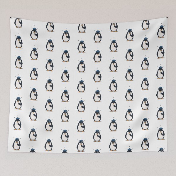 Item preview, Funny Penguin With Tiny Umbrella | Cute Rainy Day Design designed and sold by Catchy-Couture.