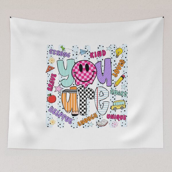Item preview, Strong Kind Unique Brave Smart Helpful Teacher School Classroom Graphic designed and sold by Lexalion.