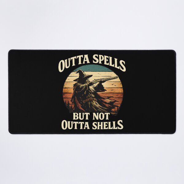 Item preview, Wizard Outta Spells But Not Shells Gun designed and sold by DAKOTHONY.