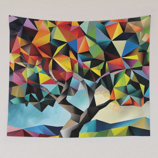 Item preview, Modern Contemporary Geometric-Style Tree Abstract Design Art designed and sold by DEC02.