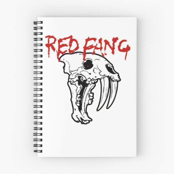 Item preview, RED FANGG Saber Tooth Skull Band designed and sold by HollyBellArtSte.