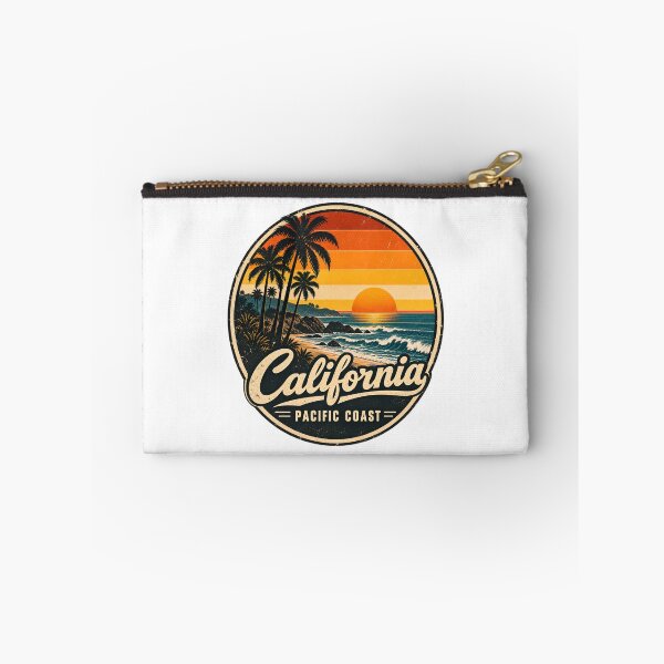Item preview, California Pacific Coast Retro Vintage Sunset Beach Palm Tree Surf  designed and sold by HobsS.