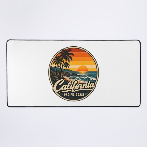 Item preview, California Pacific Coast Retro Vintage Sunset Beach Palm Tree Surf  designed and sold by HobsS.