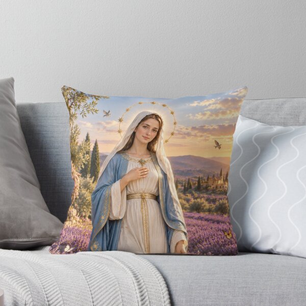 Item preview, Virgin Mary Lavender Field Catholic Christian Gift designed and sold by LTcatholics.