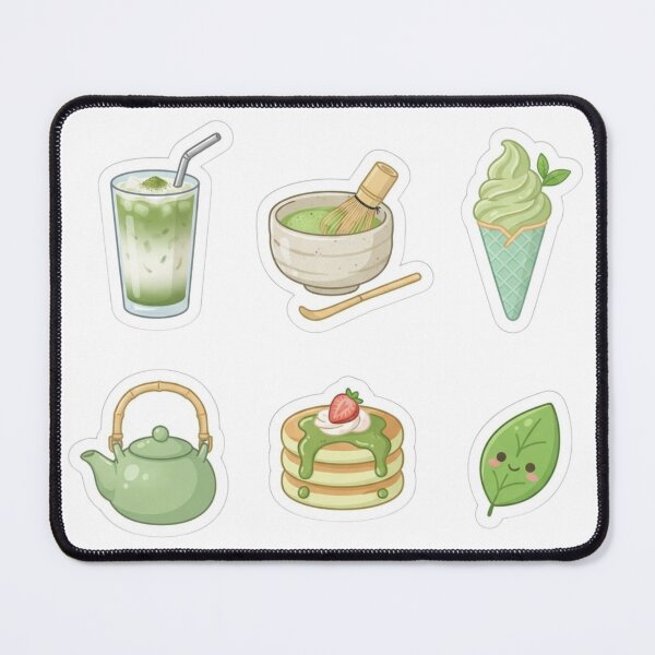 Item preview, Aesthetic Matcha Green Tea Lover Cute Cafe Sticker Sheet designed and sold by KreatoLab.
