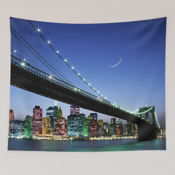 Aperçu de l'œuvre Magie de New York : photo d'art du pont de Brooklyn créée et vendue par DEC02.