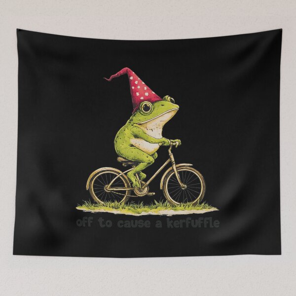 Item preview, Toad in Wizard Hat Riding Bicycle Kerfuffle designed and sold by DAKOTHONY.