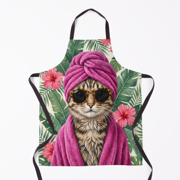 Item preview, Chic Cat in Tropical Paradise designed and sold by arteresting-art.