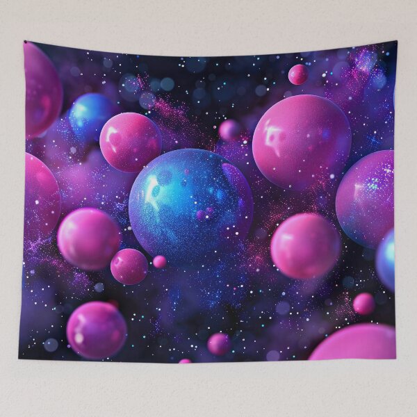 Item preview, Pink And Blue Fantasy Planets In Night Sky  designed and sold by DEC02.