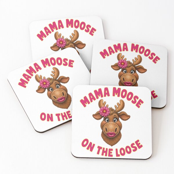 Item preview, Mama Moose On The Loose Cute Animal Art designed and sold by ScenicRoute66.