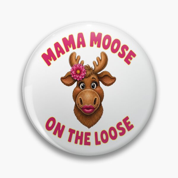 Item preview, Mama Moose On The Loose Cute Animal Art designed and sold by ScenicRoute66.