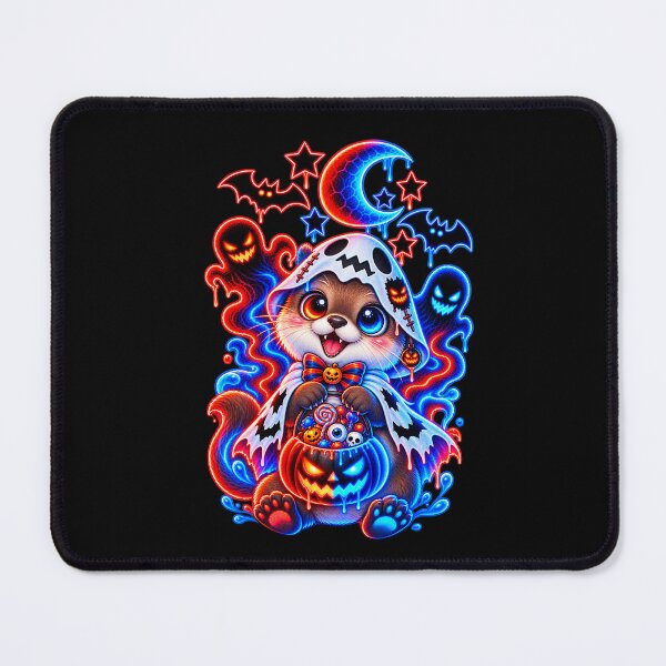 Item preview, Halloween Otter in Ghost Costume Cute Spooky designed and sold by QuiteOrbit.