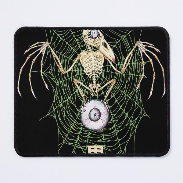 Item preview, Skeletal Bird, Web, and Eyeball Macabre Art designed and sold by BRIANLLIAM.
