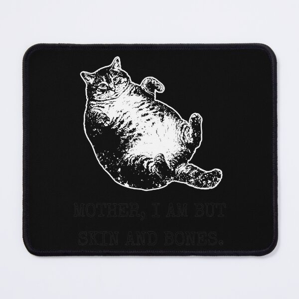 Item preview, Chubby Cat Lying Down I Am But Skin designed and sold by NICOLKITCHE.