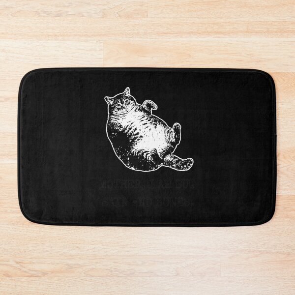 Item preview, Chubby Cat Lying Down I Am But Skin designed and sold by NICOLKITCHE.