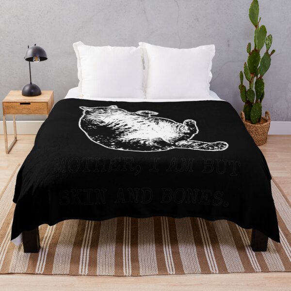 Item preview, Chubby Cat Lying Down I Am But Skin designed and sold by NICOLKITCHE.