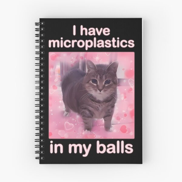 Item preview, Funny Cat Meme Design Featuring a Hilarious Microplastics Joke designed and sold by tlcgiftcenter.