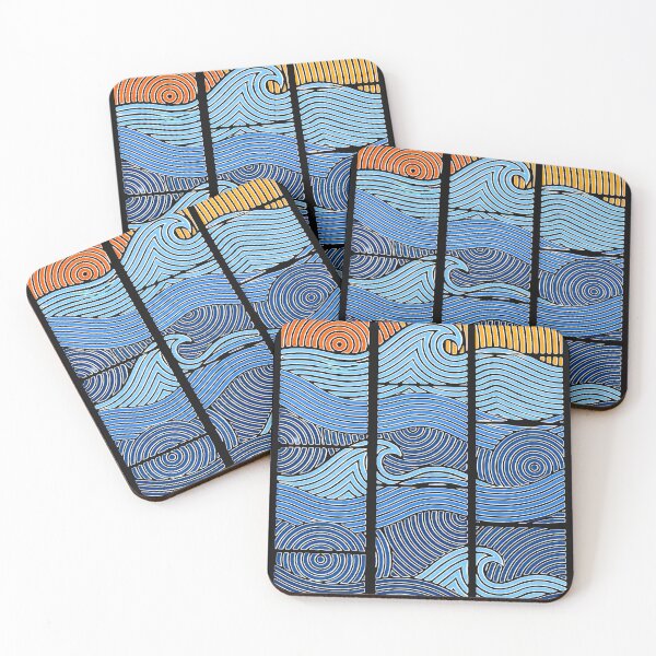 Item preview, Abstract Waves Sun Art Mosaic designed and sold by YarningsandYear.