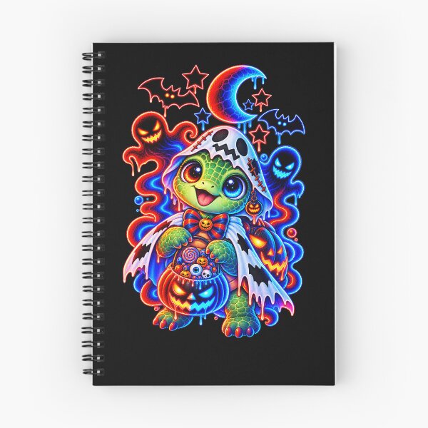 Item preview, Cute Halloween Turtle Ghost with Candy designed and sold by QuiteOrbit.