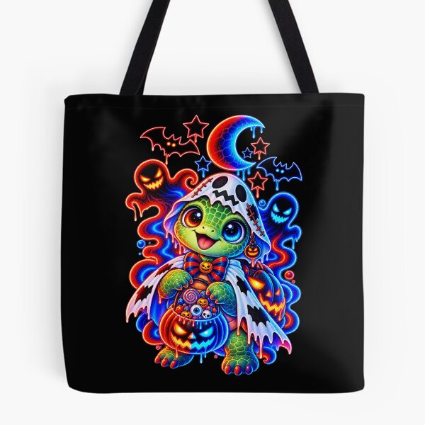 Item preview, Cute Halloween Turtle Ghost with Candy designed and sold by QuiteOrbit.