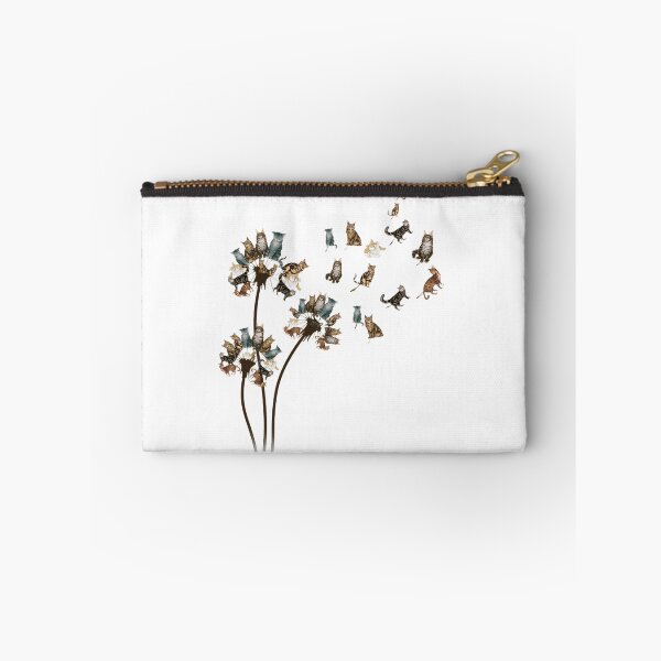 Item preview, Cute Cat with Dandelion Illustration - Adorable Feline Nature Design designed and sold by tlcgiftcenter.