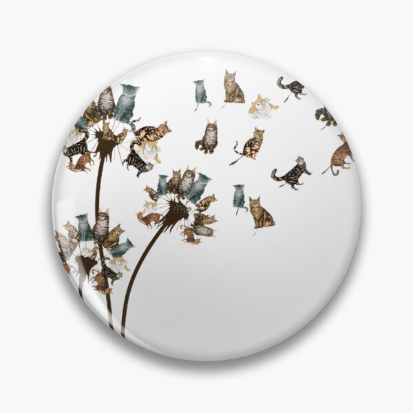 Item preview, Cute Cat with Dandelion Illustration - Adorable Feline Nature Design designed and sold by tlcgiftcenter.