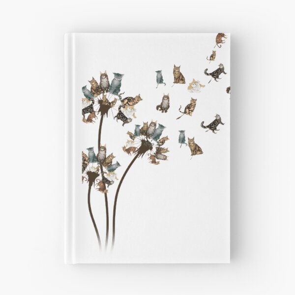 Item preview, Cute Cat with Dandelion Illustration - Adorable Feline Nature Design designed and sold by tlcgiftcenter.