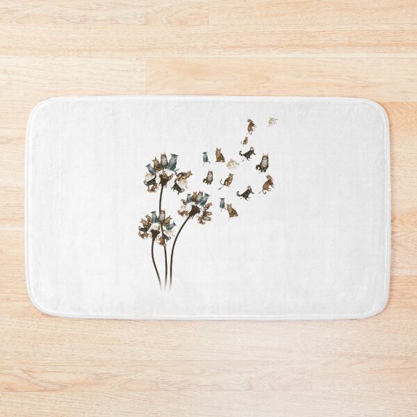 Item preview, Cute Cat with Dandelion Illustration - Adorable Feline Nature Design designed and sold by tlcgiftcenter.
