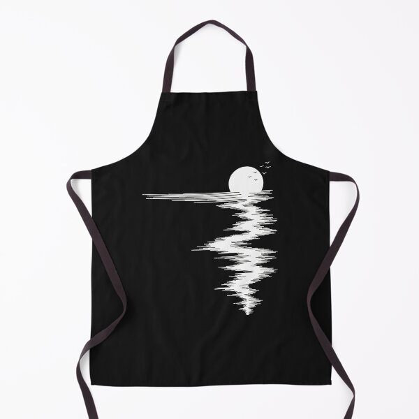Item preview, Minimalist Moon Over Water Reflection Line Art designed and sold by YarningsandYear.