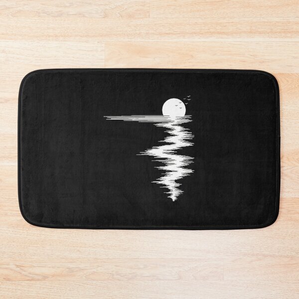 Item preview, Minimalist Moon Over Water Reflection Line Art designed and sold by YarningsandYear.