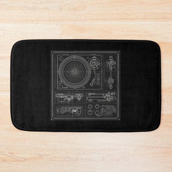 Item preview, Vinyl Turntable Blueprint - Technical Schematic Record Player designed and sold by AZABSTORE.