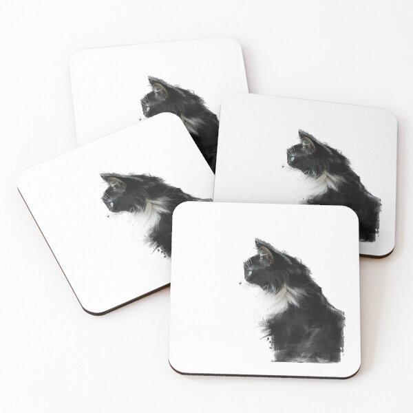 Item preview, Cat | Black & White Cat | Minimal Pet Aesthetic Art designed and sold by Mandayartstudio.